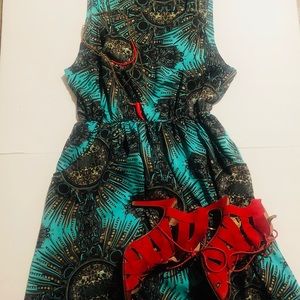 Earthbound XL teal dress